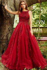 Embellished Sleeveless Tulle Prom Ballgown By Jovani -JVN59046