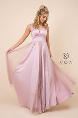 MyFashion.com - SLEEVELESS FULL-LENGTH PLEATED DRESS (L340) - Nox Anabel promdress eveningdress fashion partydress weddingdress 
 gown homecoming promgown weddinggown 