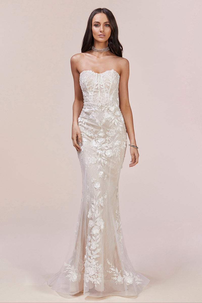 MyFashion.com - ENCHANTED LACE BUSTIER-LIKE MERMAID GOWN(A0488) - Andrea&Leo promdress eveningdress fashion partydress weddingdress 
 gown homecoming promgown weddinggown 