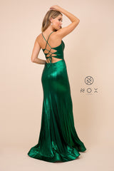 MyFashion.com - SILKY AND SHINY FLOOR LENGTH GOWN (M413) - Nox Anabel promdress eveningdress fashion partydress weddingdress 
 gown homecoming promgown weddinggown 