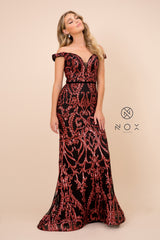 MyFashion.com - TRUMPET/MERMAID OFF-THE-SHOULDER PARTY GOWN (P418) - Nox Anabel promdress eveningdress fashion partydress weddingdress 
 gown homecoming promgown weddinggown 