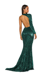 One Shoulder Wrap Sequin Prom Dress By Portia and Scarlett -PS2045