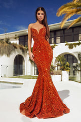 V-Neck Sequin Dress By Portia And Scarlett -PS21208