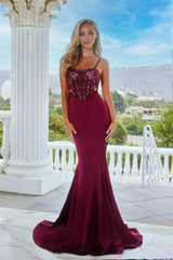 Embroidery Applique Mermaid Dress By Portia And Scarlett -PS22162