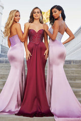 Sweetheart Beaded Strapless Sheath Gown By Portia And Scarlett -PS22230