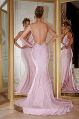 Fitted V Neck Trumpet Dress By Portia And Scarlett -PS22804