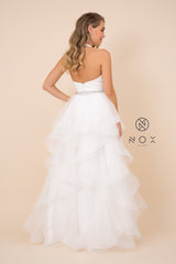 MyFashion.com - DOTTED TIERED DRESS WITH A V-NECK BODICE. (T256) - Nox Anabel promdress eveningdress fashion partydress weddingdress 
 gown homecoming promgown weddinggown 