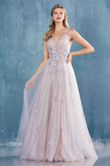 MyFashion.com - WISTERIA LACE V-NECK TULLE A-LINE(A0791) - Andrea&Leo promdress eveningdress fashion partydress weddingdress 
 gown homecoming promgown weddinggown 