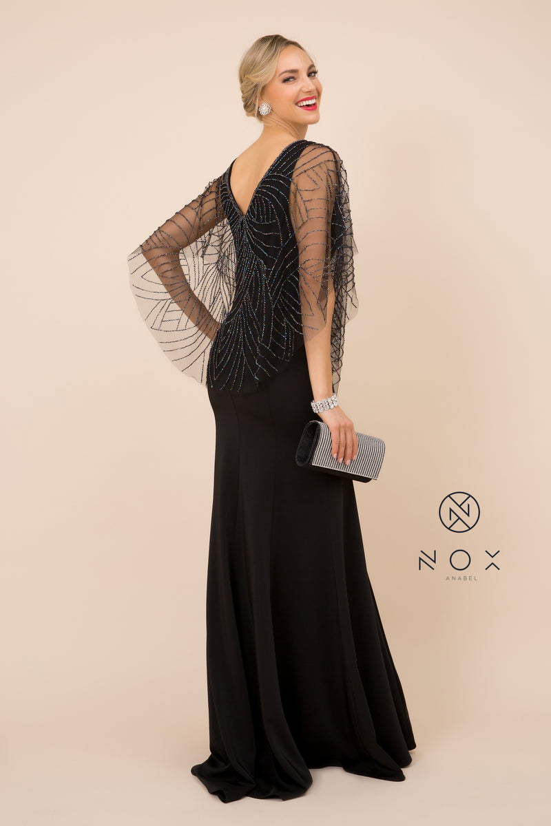 MyFashion.com - PARTY-PERFECT NET SHRUG TO WEAR WITH YOUR SLEEVELESS GOWNS (Y531) - Nox Anabel promdress eveningdress fashion partydress weddingdress 
 gown homecoming promgown weddinggown 