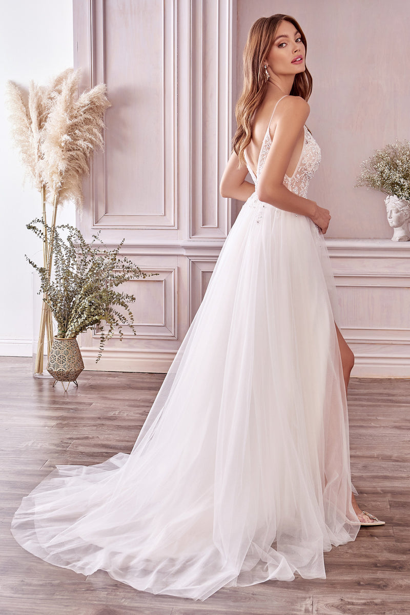 Ophelia Bead Strap Tulle Gown by Andrea and Leo -A0672W