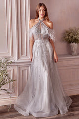 Anastasia Feather Gown by Andrea and Leo -A1023