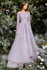Diana Long Slv Gown by Andrea and Leo -A1024