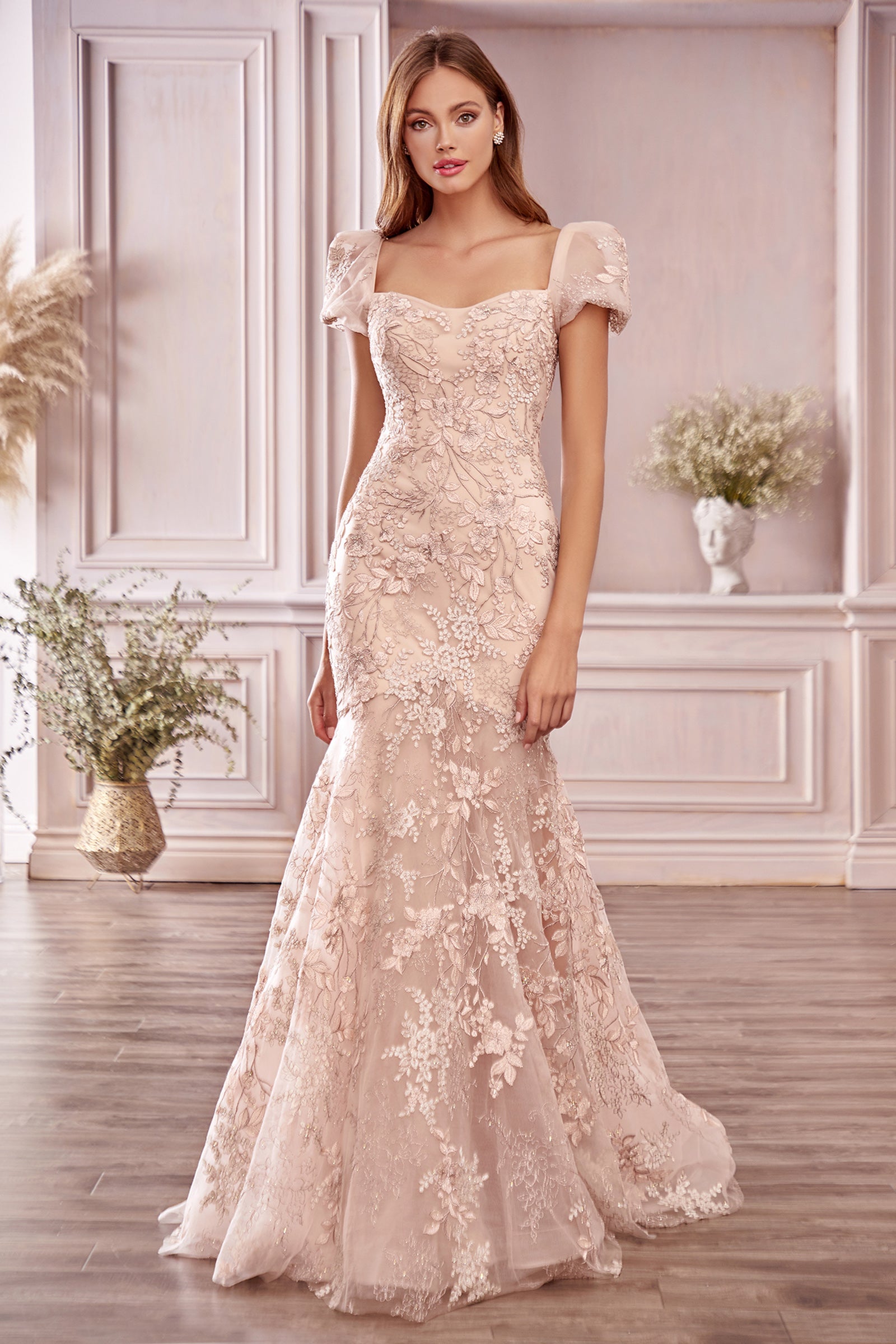 Blume Floral Mermaid Gown by Andrea and Leo -A1025
