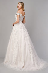 Off Shoulder Embroidered Bridal Gown By Andrea And Leo -A1027W