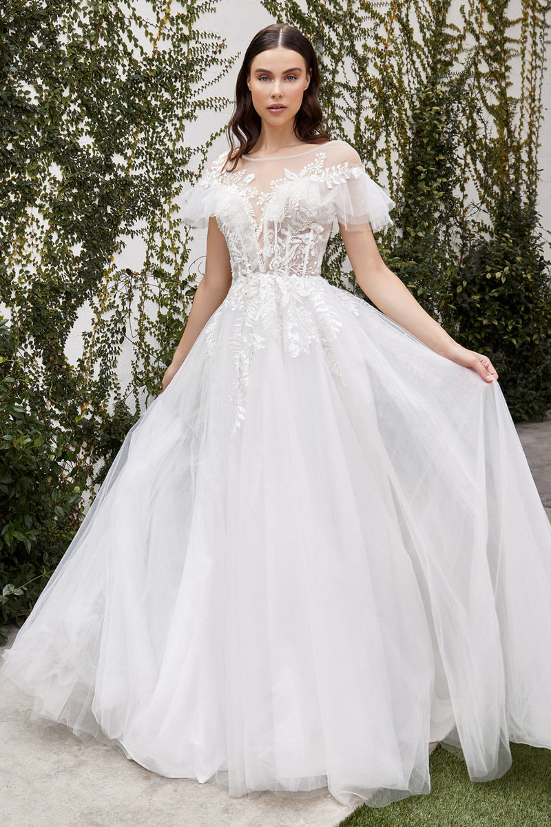 Sheer Sweetheart Neck Tulle A-Line Silhouette Dress By Andrea And Leo -A1070W