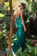 Fitted Mermaid Gown With Beaded Lace Applique By Andrea and Leo -A1118