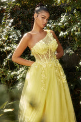 One Shoulder A-Line Dress By Andrea And Leo -A1140