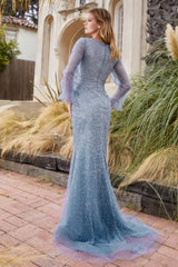 Long Sleeve Mermaid Dress By Andrea and Leo -A1173