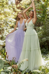 Halter Gown With Tier Skirt By Andrea And Leo -A1206