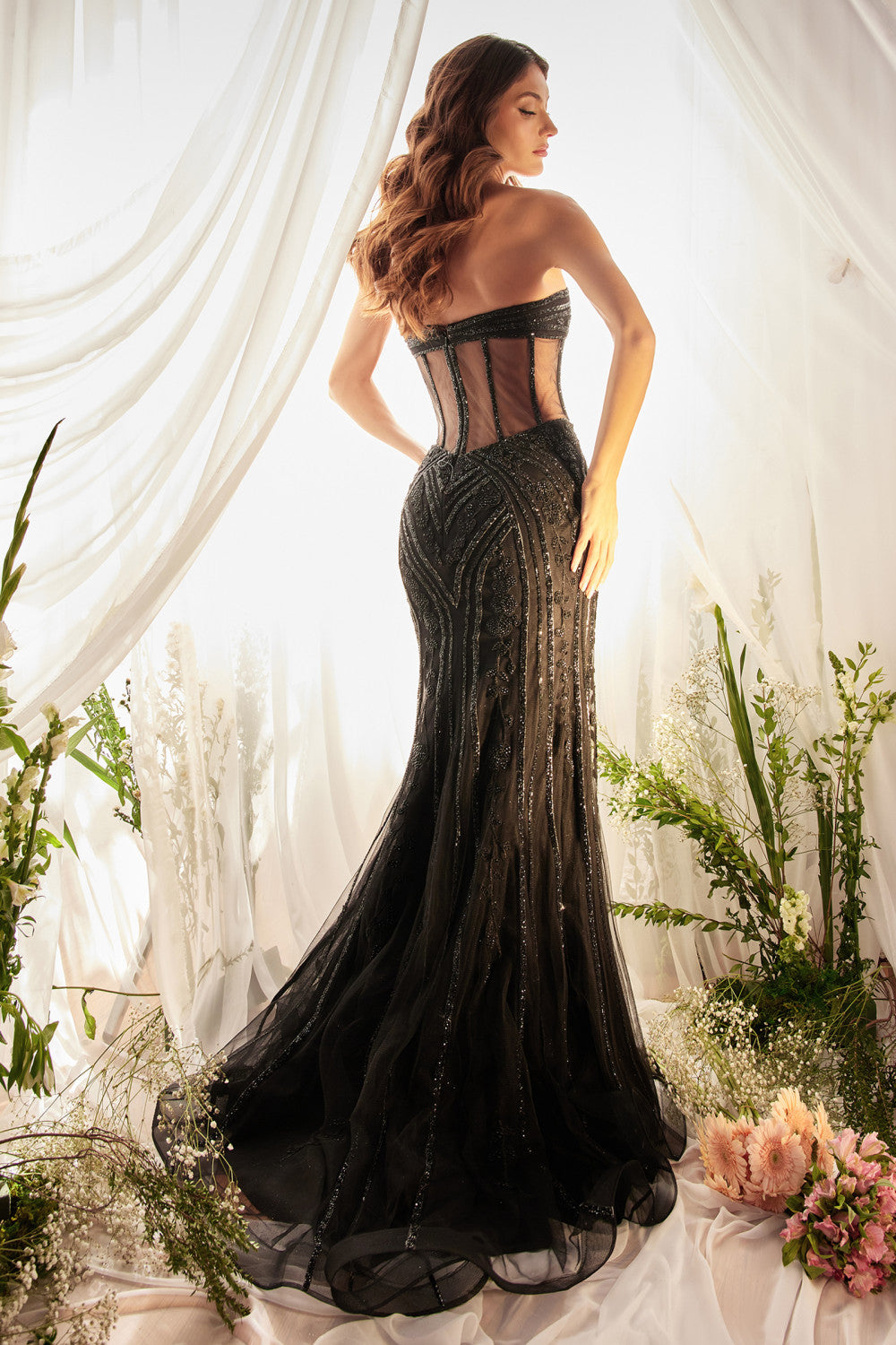 Crystal Lace Mermaid Gown By Andrea And Leo -A1211