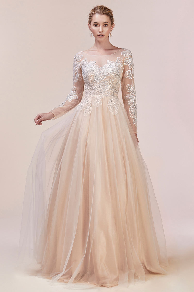 MyFashion.com - HIBISCUS LACE TULLE GOWN (A0586) - Andrea&Leo promdress eveningdress fashion partydress weddingdress 
 gown homecoming promgown weddinggown 