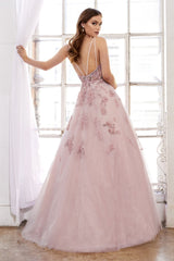 MyFashion.com - DANCING FLORAL EMBROIDERED AND GLITTER BALLGOWN(A0892) - Andrea&Leo promdress eveningdress fashion partydress weddingdress 
 gown homecoming promgown weddinggown 