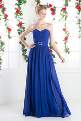 Long Strapless Chiffon Dress by Cinderella Divine -C7460