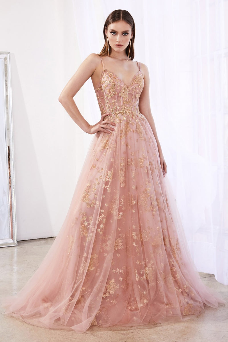 MyFashion.com - A-line dress with glitter corset bodice and layered tulle skirt.(CB047) - Cinderella Divine promdress eveningdress fashion partydress weddingdress 
 gown homecoming promgown weddinggown 