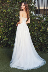 Strapless Corset Bodice A-Line Bridal Gown By Cinderella Divine -CB065W