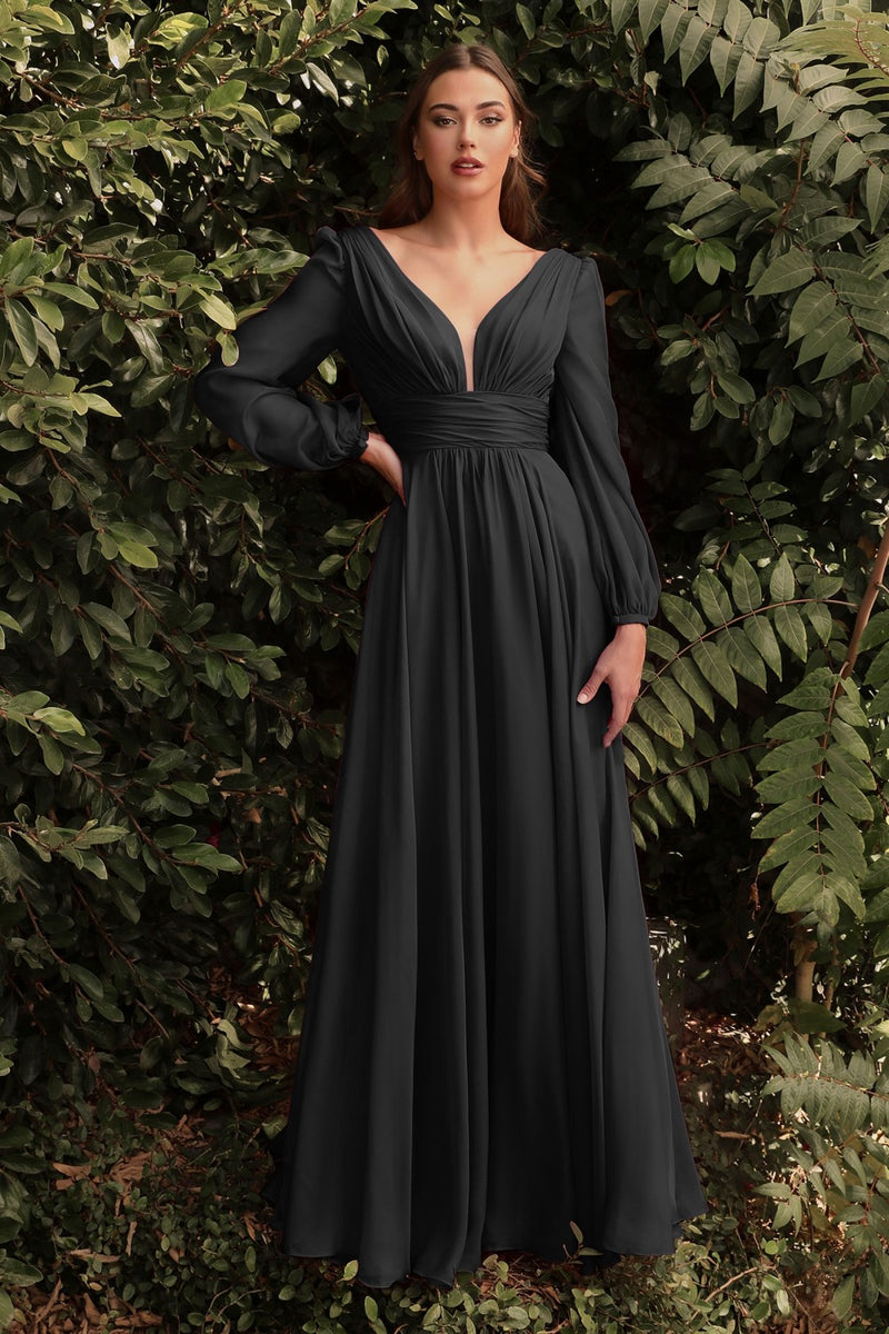 chinese dress ladies Long Sleeve Sequin Evening Dress with Side Split main image 1