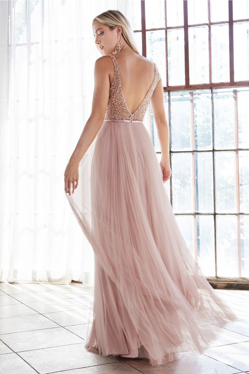 MyFashion.com - A-line pleated dress with english net overlay and beaded bodice.(CD192) - Cinderella Divine promdress eveningdress fashion partydress weddingdress 
 gown homecoming promgown weddinggown 