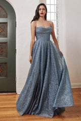 Curve Corset Glitter A-Line Dress By Cinderella Divine -CD252C