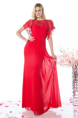MyFashion.com - Lace Tulle Sheath Gown(CD494) - Cinderella Divine promdress eveningdress fashion partydress weddingdress 
 gown homecoming promgown weddinggown 