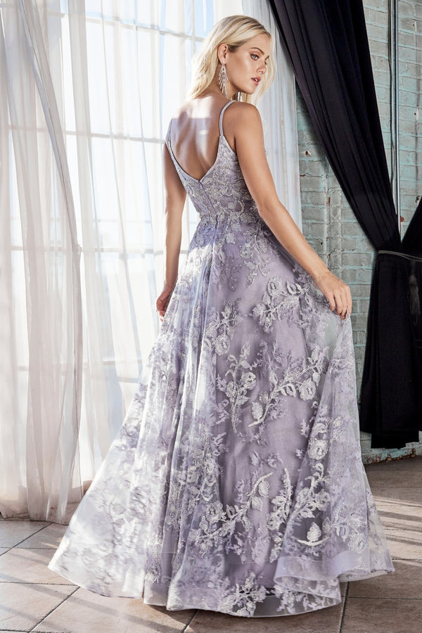 MyFashion.com - Ball gown with layered lace applique and deep v-neckline.(CD902) - Cinderella Divine promdress eveningdress fashion partydress weddingdress 
 gown homecoming promgown weddinggown 
