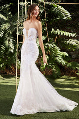 Strapless Lace Wedding Dress By Cinderella Divine -CD928
