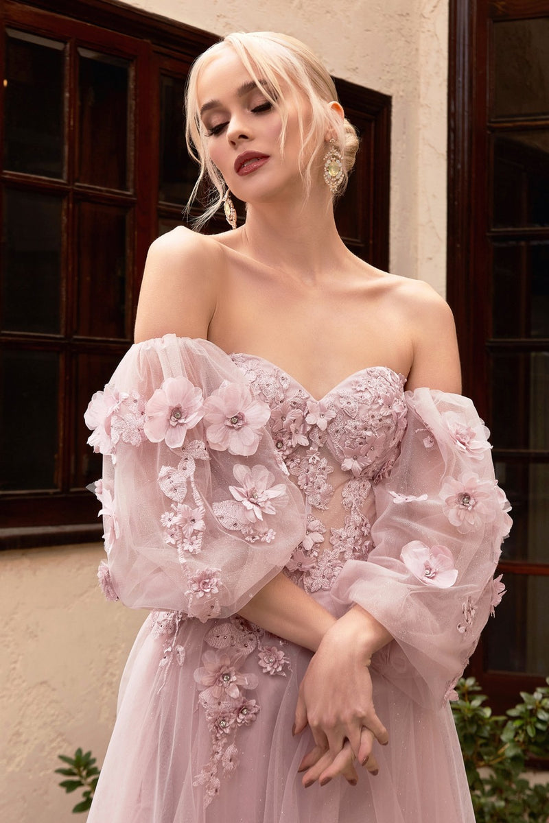 3D Floral Corset Gown By Cinderella Divine -CD962