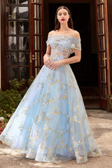 Strapless 3D Floral Corset Gown By Cinderella Divine -CD963
