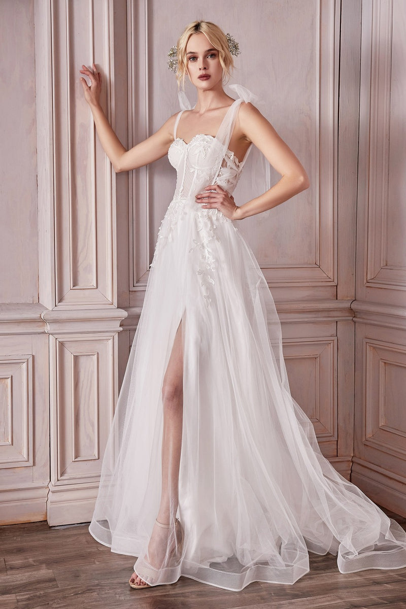 A-Line Corset Wedding Gown By Cinderella Divine -CD964W