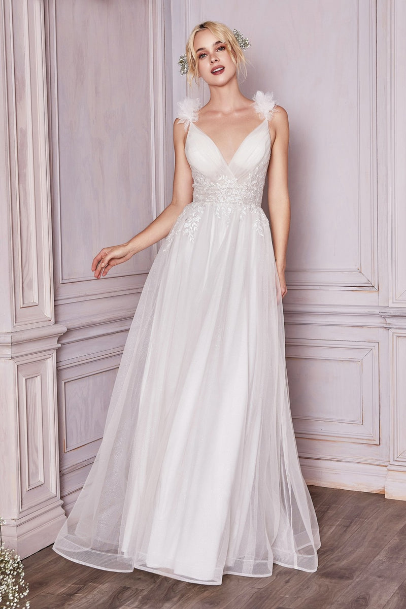 Tulle A-Line Bridal Gown By Cinderella Divine -CD971W
