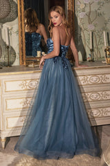 3D Floral Tulle Gown By Cinderella Divine -CD978
