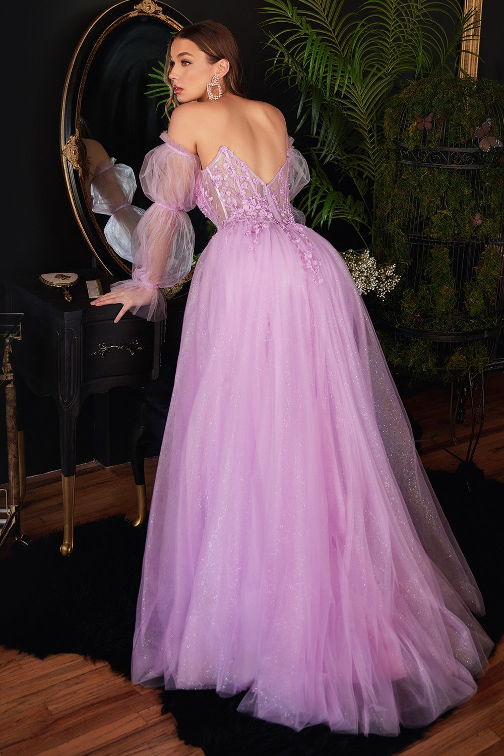 Corset Bodice Strapless A-Line Dress By Cinderella Divine -CD997
