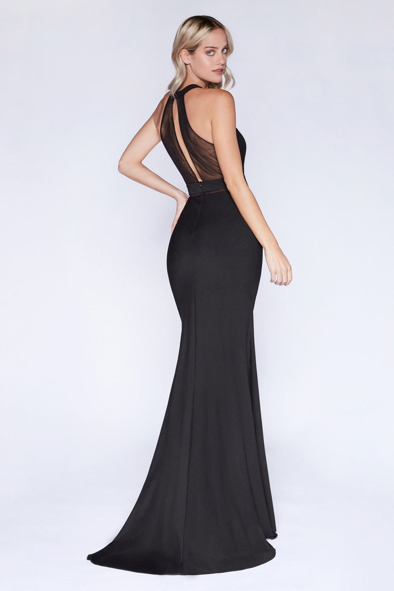 MyFashion.com - Form fitting dress with halter neckline and illusion cut outs.(CF088) - Cinderella Divine promdress eveningdress fashion partydress weddingdress 
 gown homecoming promgown weddinggown 