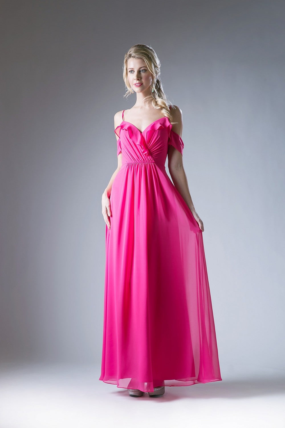 Chiffon Empire Waist Dress By Cinderella Divine -CH524