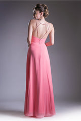 Long Strappy Back Dress by Cinderella Divine -CH526