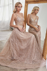 MyFashion.com - A-line glitter gown with three embellished belts and illusion sheer sides.(CJ256) - Cinderella Divine promdress eveningdress fashion partydress weddingdress 
 gown homecoming promgown weddinggown 
