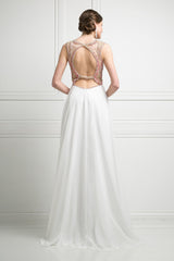 Beaded Long Illusion Dress by Cinderella Divine -CK15