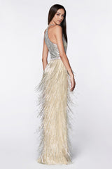 MyFashion.com - Get your Great Gatsby on with this flapper beaded fringe stunning high neck gown.(CK820) - Cinderella Divine promdress eveningdress fashion partydress weddingdress 
 gown homecoming promgown weddinggown 