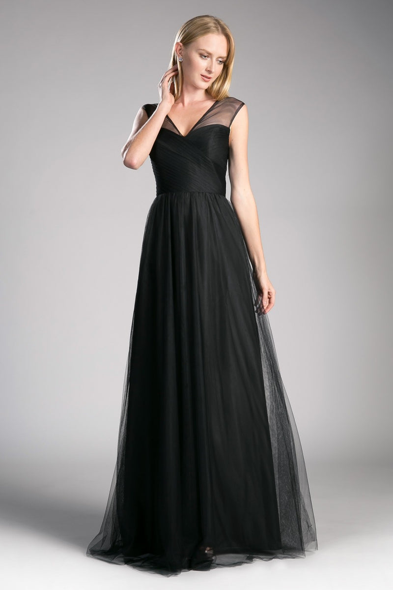 Layered Tulle A-Line Bridesmaid Dress 01 By Cinderella Divine -ET320