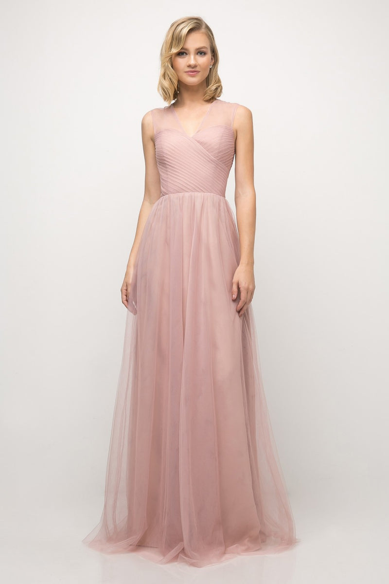 Layered Tulle A-Line Bridesmaid Dress 01 By Cinderella Divine -ET320
