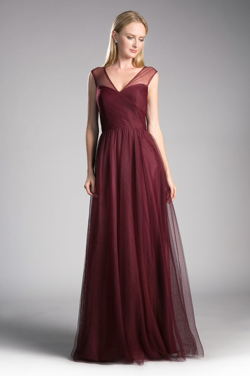 Layered Tulle A-Line Bridesmaid Dress 01 By Cinderella Divine -ET320